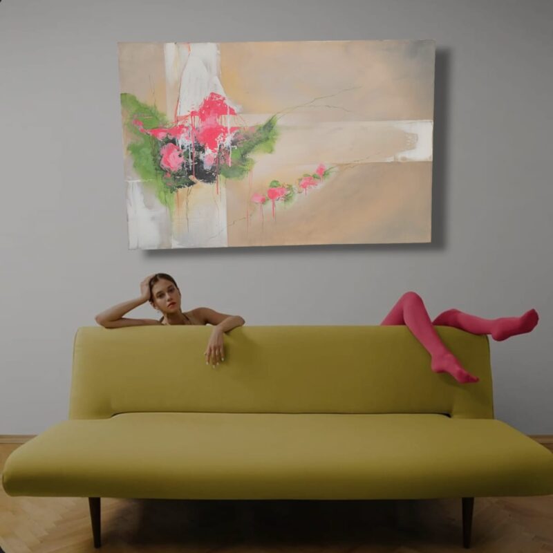 Flowers in the way  (60 x 90 cms)