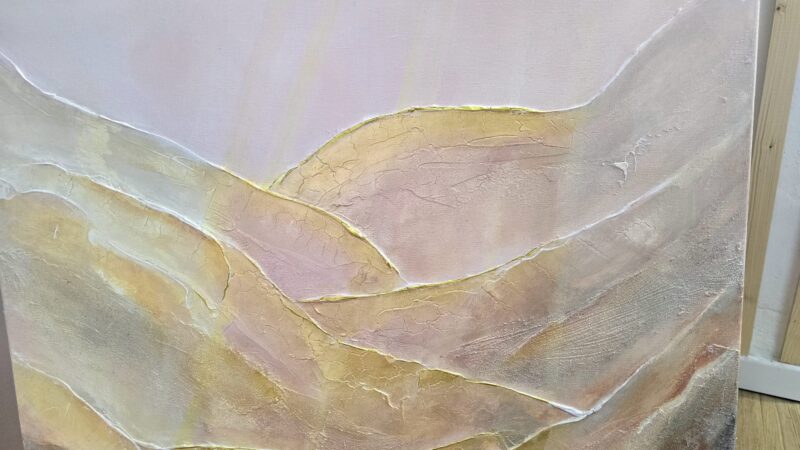 Amanecer en la Montaña Rosa 140 x 70 cms - Imagen 5