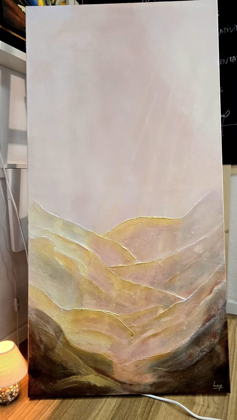 Amanecer en la Montaña Rosa 140 x 70 cms - Imagen 3